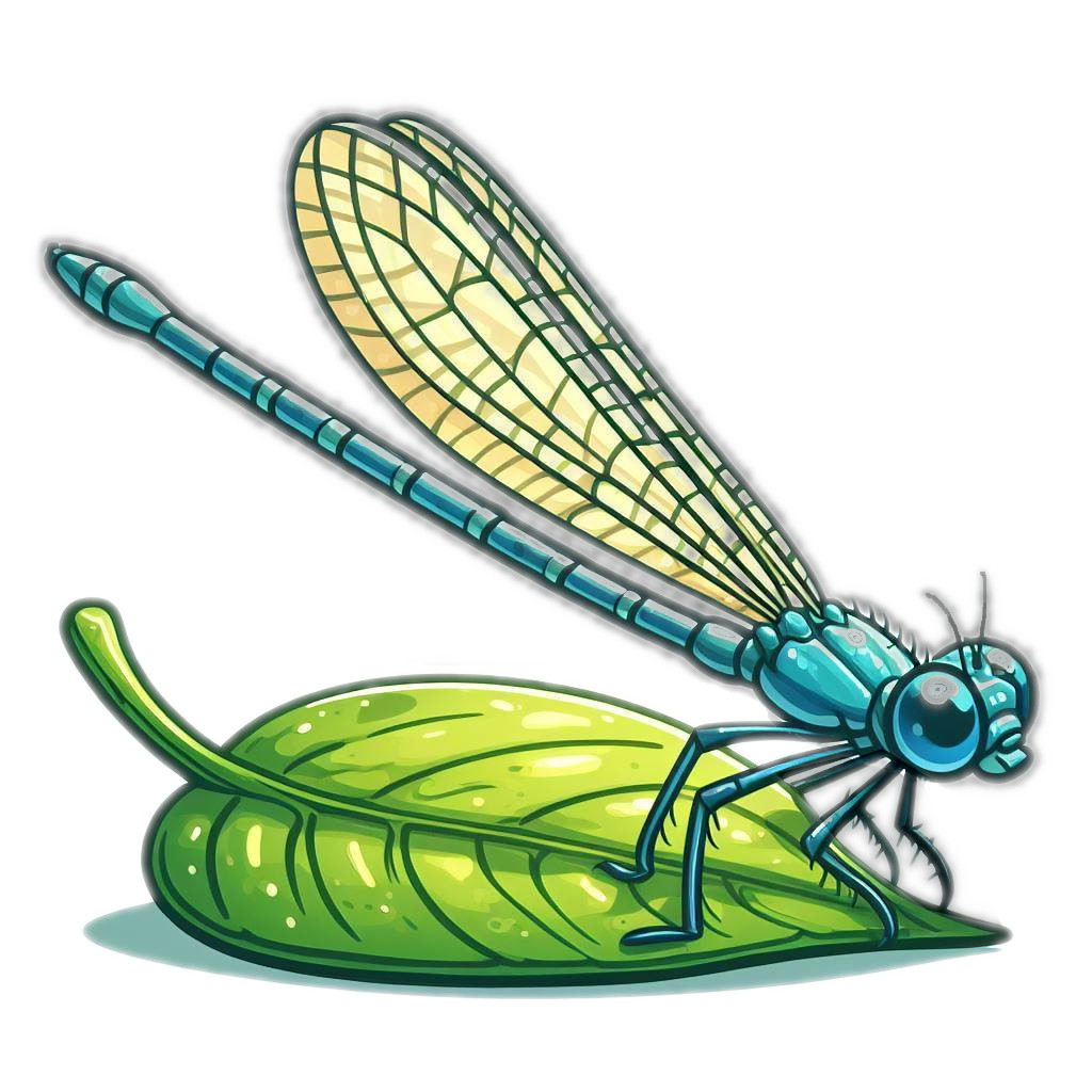 Illustration of a damselfly.